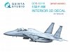 Quinta Studio QDS-32119 F-15E 3D-Printed & coloured Interior on decal paper ( Tamiya ) (small version) 1/32